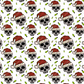 Christmas Skulls - Ready To Press Sublimation Transfer Print Sublimation
