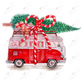 Christmas Tree And Bus - Ready To Press Sublimation Transfer Print Sublimation