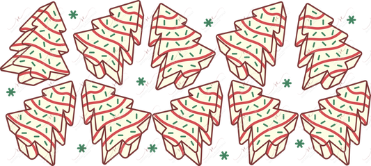 Christmas Tree Cake - 16Oz Vinyl Libbey Wrap