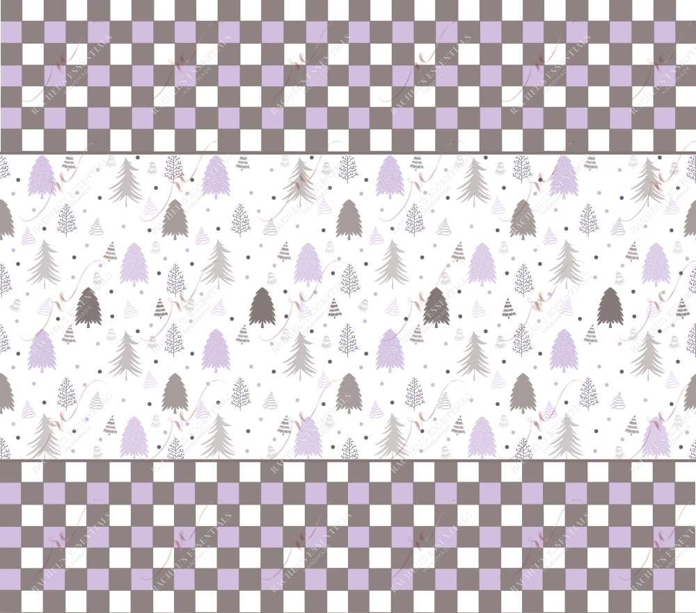 Christmas Trees Checkerboard- Ready To Press Sublimation Transfer Print Sublimation