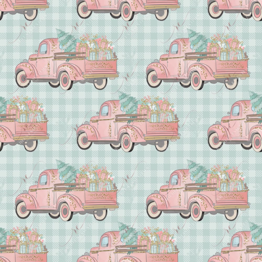 Christmas Truck Plaid- Vinyl Wrap Vinyl