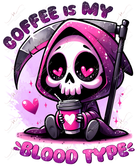 Coffee Is My Blood Type Decal