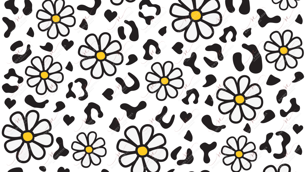 Daisy Leopard - 16Oz Vinyl Libbey Wrap
