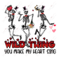 Dancing Valentine Skeletons Wild Thing You Make My Heart Sing - Ready To Press Sublimation Transfer