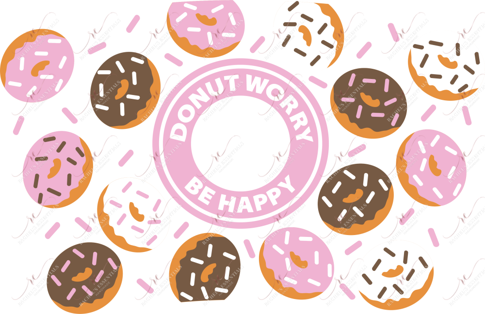 Donut Worry Be Happy - Cold Cup Wrap Cold