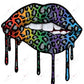 Dripping Lips Mouth Rainbow- Ready To Press Sublimation Transfer Print Sublimation