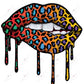 Dripping Lips Mouth Rainbow- Ready To Press Sublimation Transfer Print Sublimation