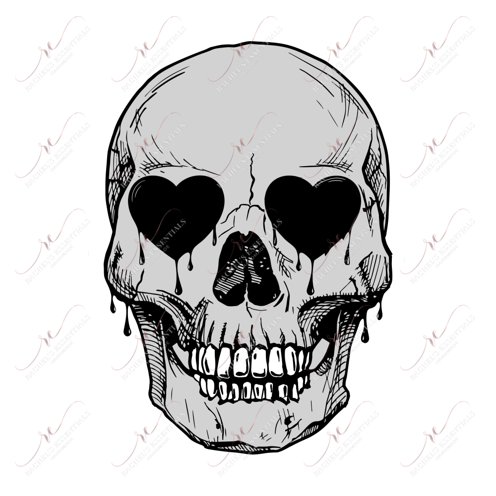 Drippy Skull - Ready To Press Sublimation Transfer Print Sublimation