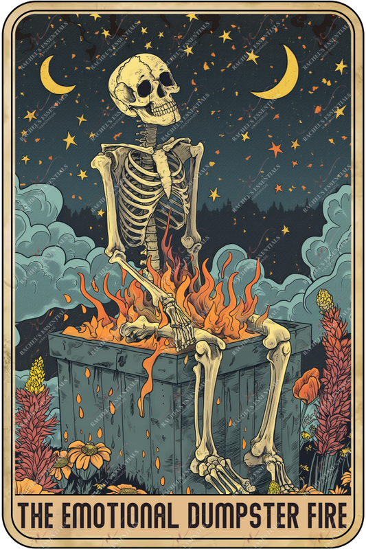 Emotional Dumpster Fire - Ready To Press Sublimation Transfer Print Sublimation