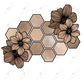 Floral Honeycomb- Htv Transfer