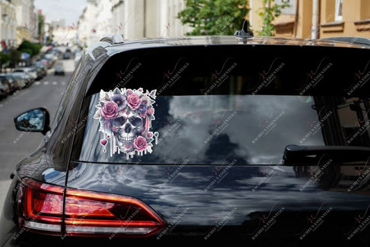 Floral Skull Decal