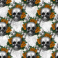 Floral Skull Orange - Vinyl Wrap