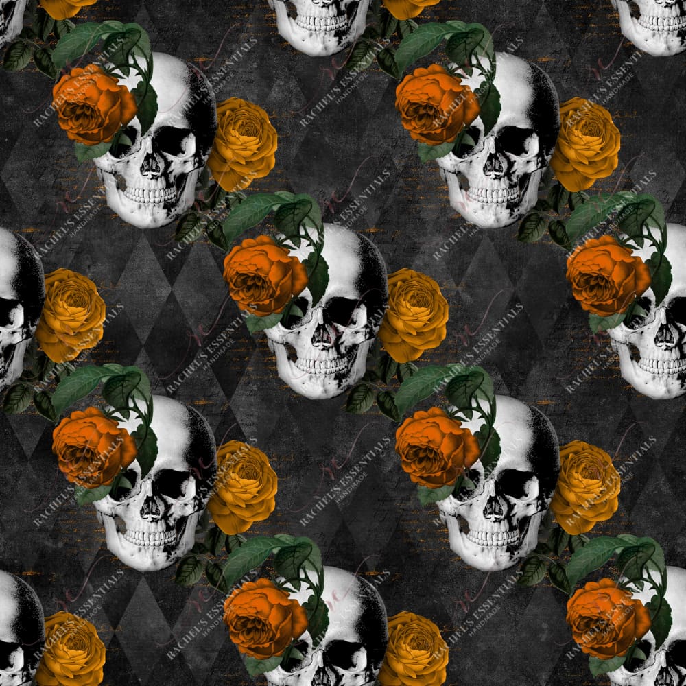 Floral Skull Orange - Vinyl Wrap