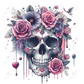 Floral Skull - Ready To Press Sublimation Transfer Print Sublimation