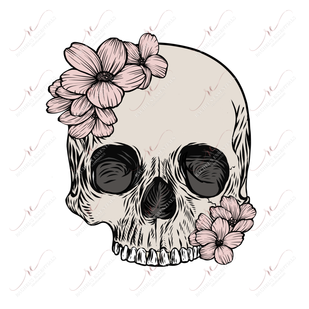 Floral Skulls - Ready To Press Sublimation Transfer Print Sublimation