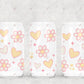 Flowers And Hearts - Libbey/Beer Can Glass Sublimation