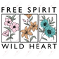 Free Spirit Wild Heart - Clear Cast Decal