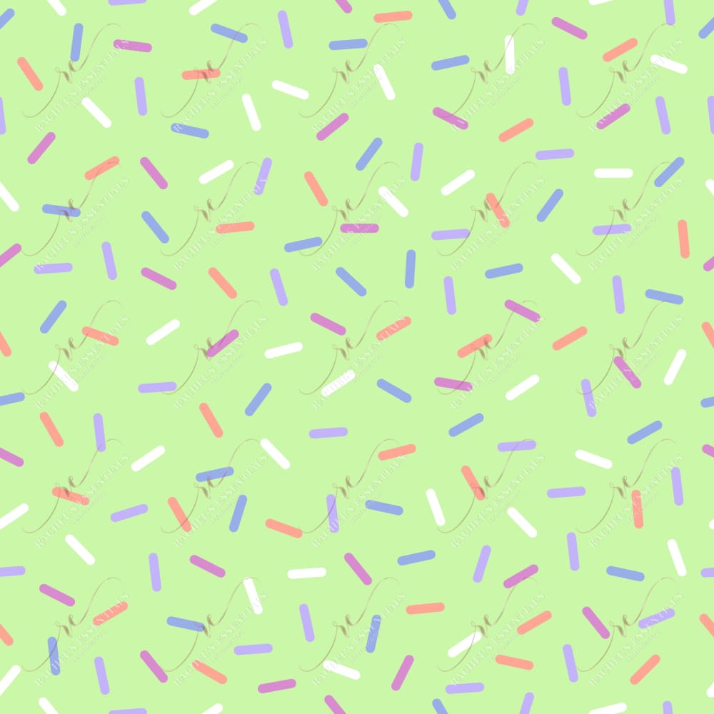 Green Mixed Sprinkles - Ready To Press Sublimation Transfer Print Sublimation