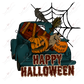 Happy Halloween Truck - Ready To Press Sublimation Transfer Print Sublimation