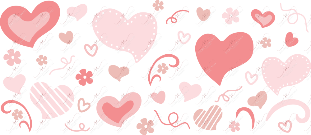 Hearts - 16Oz Vinyl Libbey Wrap