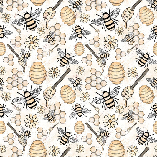 Honeybee Comb - Vinyl Wrap Seamless 12/23 Vinyl