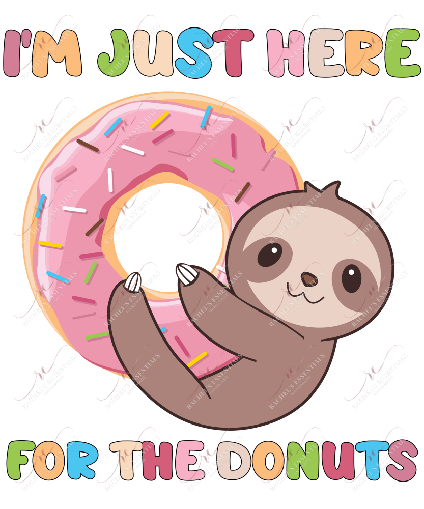 Just Here For The Donuts Decal