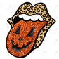 Leopard Pumpkin Mouth And Tongue - Ready To Press Sublimation Transfer Print Sublimation