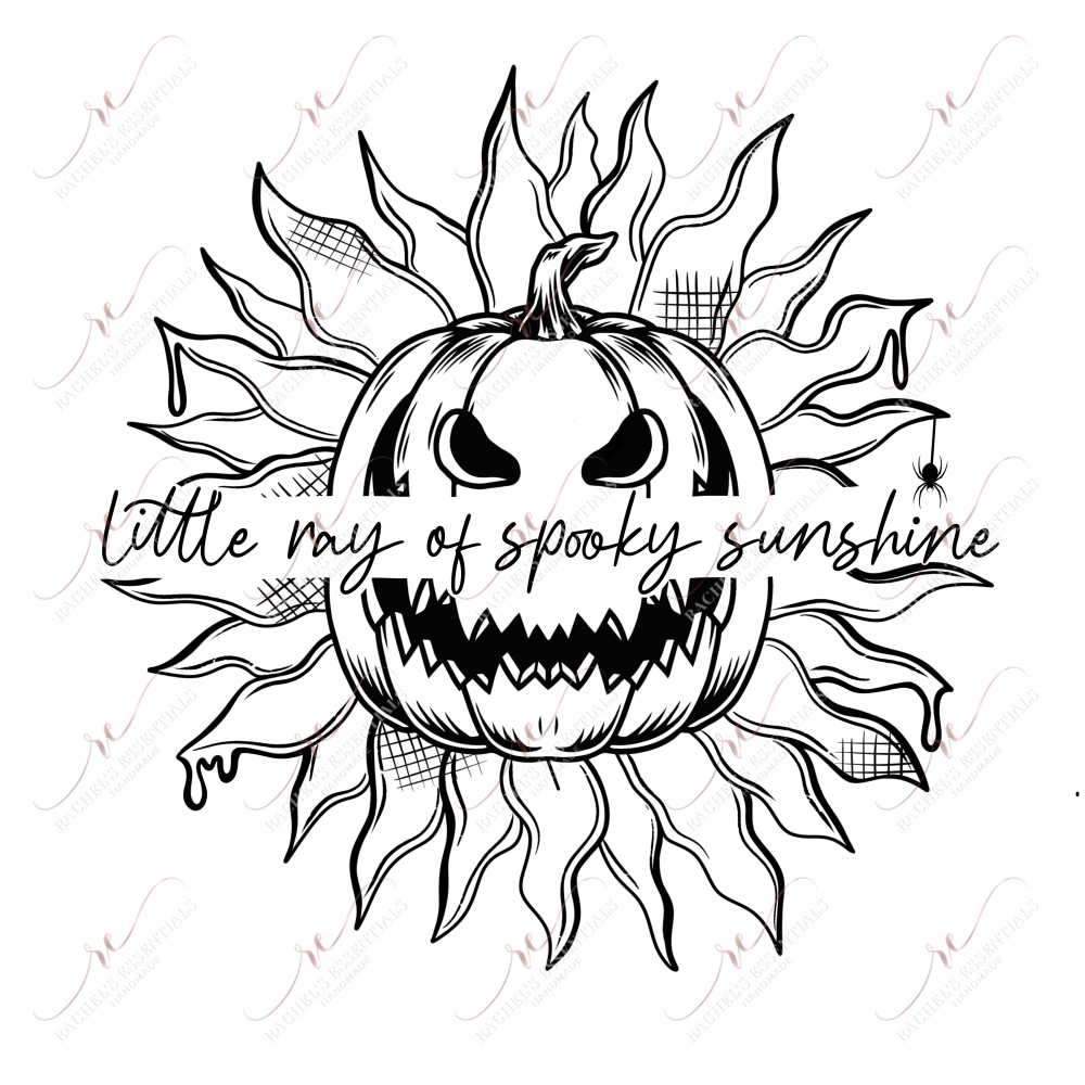 Little Ray Of Spooky Sunshine - Ready To Press Sublimation Transfer Print Sublimation