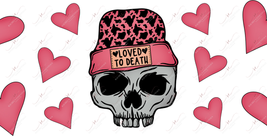 Loved To Death Cow Print - 16Oz Vinyl Libbey Wrap