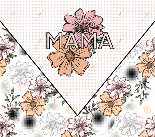 Mama Floral Vsplit- Ready To Press Sublimation Transfer Print Sublimation