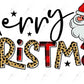 Merry Christmas Plaid And Leopard - Ready To Press Sublimation Transfer Print Sublimation