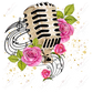 Microphone With Flowers - Ready To Press Sublimation Transfer Print Sublimation
