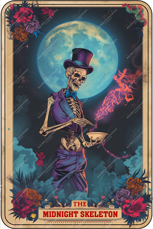 Midnight Skeleton - Ready To Press Sublimation Transfer Print Sublimation