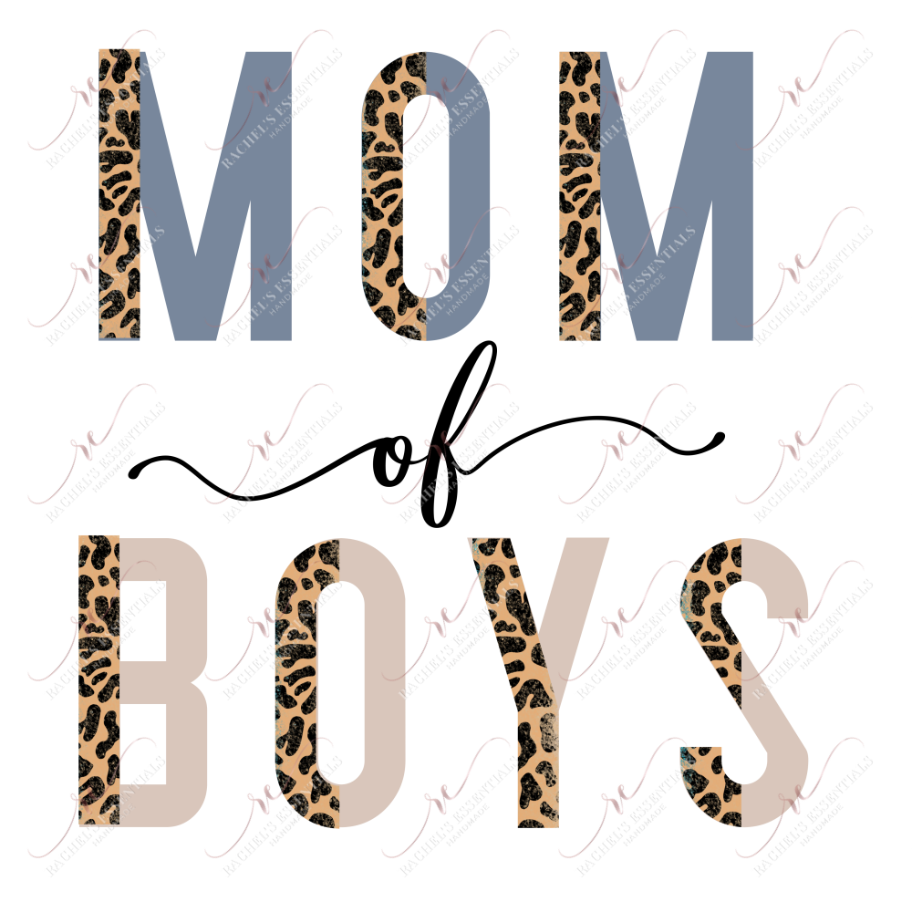 Mom Of Boys Leopard - Ready To Press Sublimation Transfer Print Sublimation