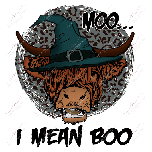 Moo..i Mean Boo- Clear Cast Decal