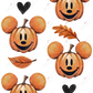 Mouse Pumpkins And Leaves - Vinyl Pen Wrap