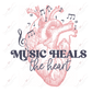 Music Heals - Clear Cast Decal