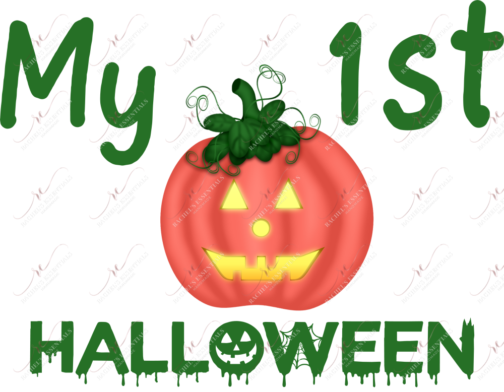 Sublimation 1.99 My 1st Halloween - ready to press sublimation transfer print freeshipping - Rachel's Essentials
