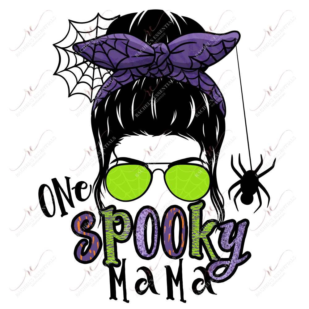 Sublimation 1.99 One spooky mama green and purple - ready to press sublimation transfer print freeshipping - Rachel's Essentials