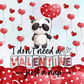 Panda Valentine - Ready To Press Sublimation Transfer Print Sublimation