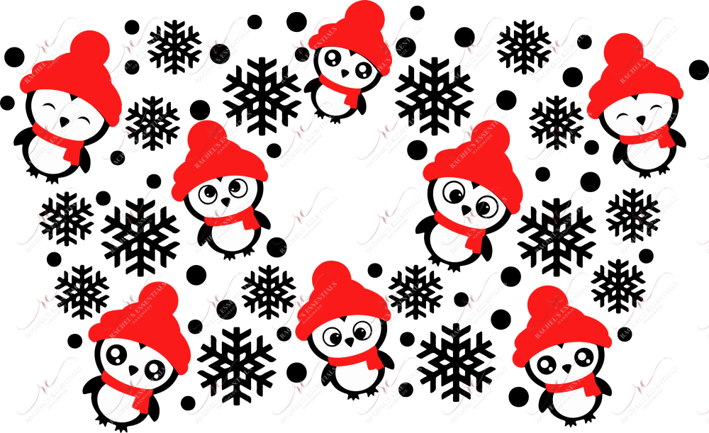 Penguins And Snowflakes - Cold Cup Wrap Cold