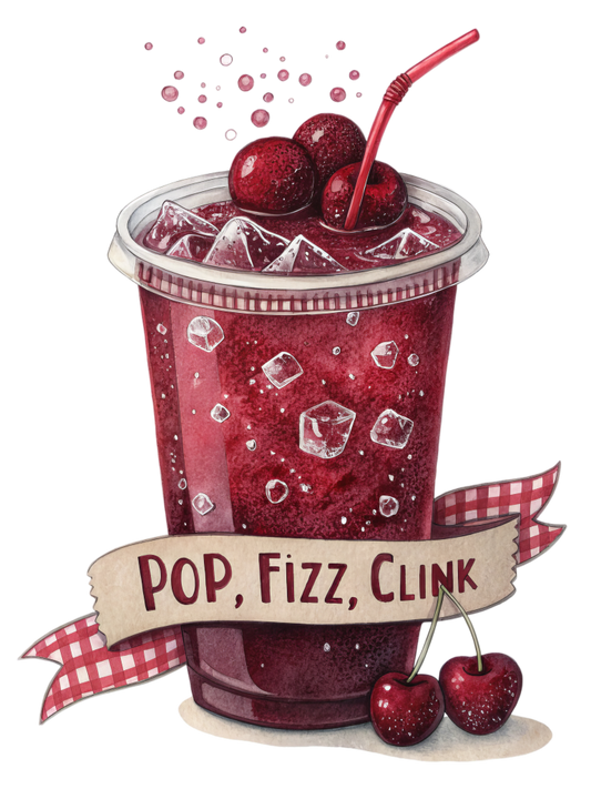 Pop clink fizz - ready to press sublimation transfer print
