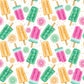 Popsicles - Ready To Press Sublimation Transfer Print Seamless Sublimation