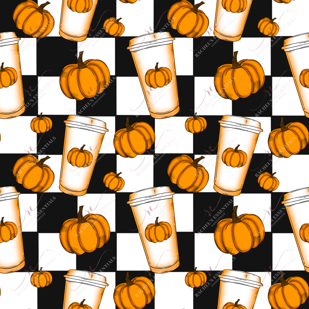 Pumpkin Drinks - Ready To Press Sublimation Transfer Print Sublimation