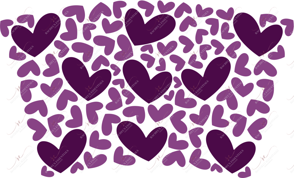 Purple Hearts- Cold Cup Wrap Cold
