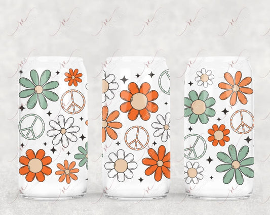 Retro Floral - 16Oz Vinyl Libbey Wrap
