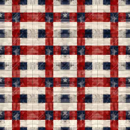 Rustic Checkered - Vinyl Wrap Seamless Vinyl