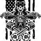 Skeleton Biker - Ready To Press Sublimation Transfer Print Sublimation