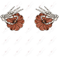 Skeleton Hands Holding Pumpkin - Htv Transfer