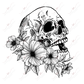 Skellie Floral- Clear Cast Decal